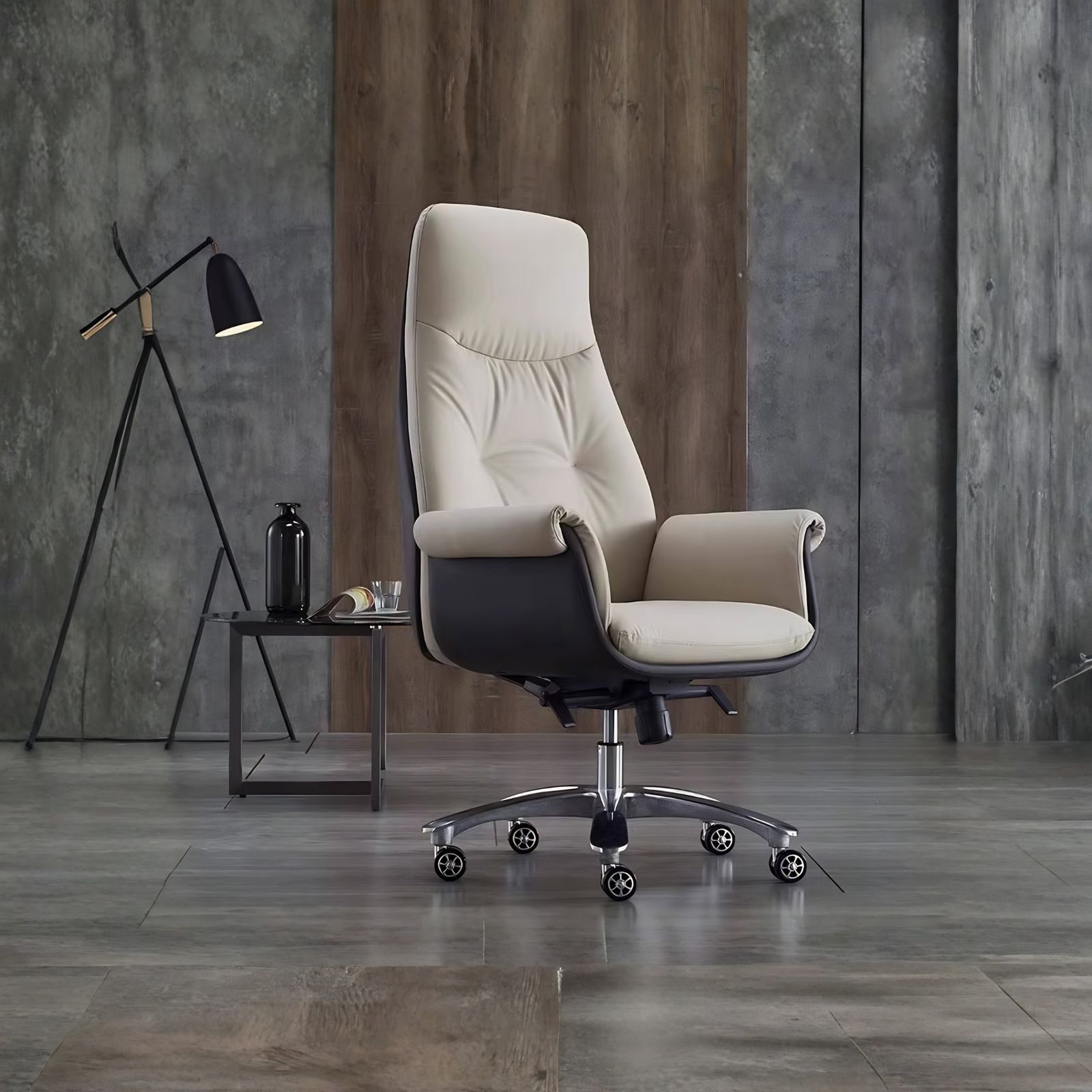 High-Back Leather Office Chair
